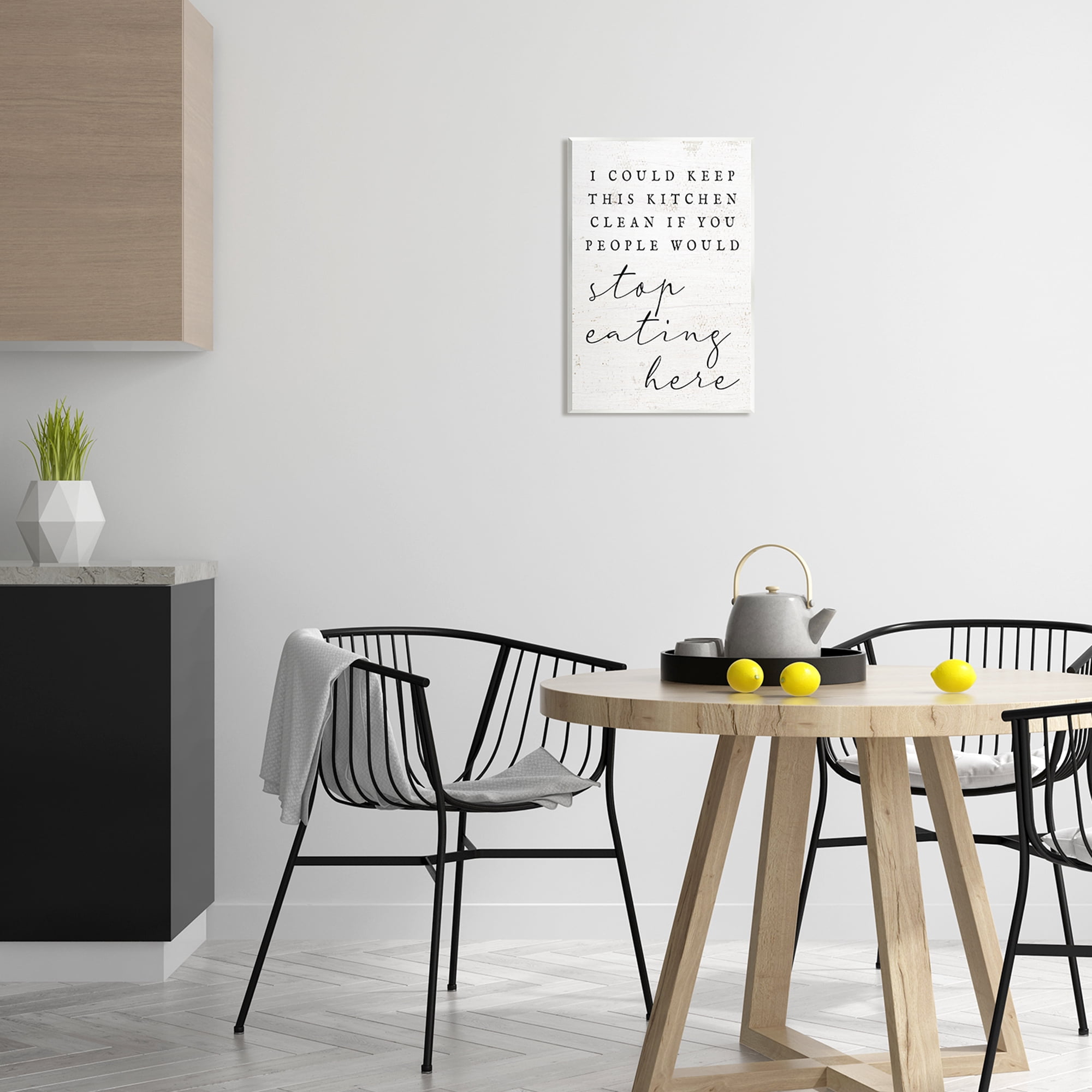 Stupell Keep This Kitchen Clean Funny Phrase Food & Beverage Painting Wall Plaque Unframed Art Print Wall Art