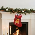 thumbnail image 6 of AuroraX Cute Stylish Christmas Stockings Traditional Mini Christmas Stockings with 3d Santa Snowman and Reindeer 6" Plush Candy Stocking Bag for Family Christmas Decor(Red), 6 of 6