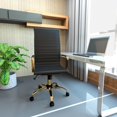 thumbnail image 3 of Silla de Oficina LeisureMod Harris Respaldo Alto Cuero PU Dorado, 3 of 7