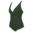 thumbnail image 5 of Karight Women's Swimsuits Mesh Sexy One Piece Bathing Suits Slimming V Neck Swimwear, 5 of 8