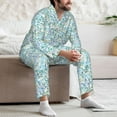 thumbnail image 7 of Honeii Butterflies Pattern Mens Pajamas Set,2pcs Men's Lounge Long Sleeve Sleep Shirt and Pajama Bottoms Sleepwear Set,Mens Pjs Sets-Small, 7 of 7