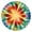 Colorful Tie Dye, variant on Colorful Tie Dye Mandala Pattern Round Fitted Tablecloth with Elastic Edge,Dining Table Cover Waterproof,Outdoor Round Tablecloth for Camping,Dining,Indoor and Outdoor