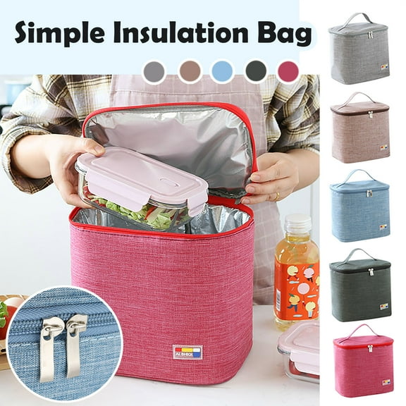 Dmlowu Lunch Bag 9x10" Portable Lunch Box for Women Men Lightweight Insulated Cooler Durability Lunch Tote Bag for Home Office School Supplies