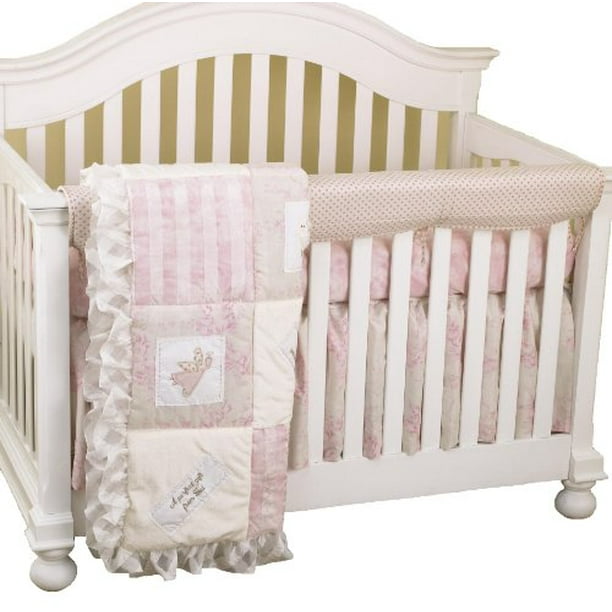 Cotton Tale Designs Front Crib Rail Cover Up Set Heaven Sent Girl