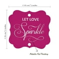 thumbnail image 7 of Inkdotpot Pack Of 100 Real Silver Foil Bracket Shape Paper Tags Let Love Sparkle Wedding Favor Hang Tags, 7 of 7