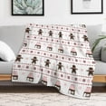 thumbnail image 5 of Snowflake Gingerbread Man Christmas Throw Blanket Soft Flannel Throw Blankets with Snowflake Santa Claus Pattern Cozy Blanket for Couch, Sofa and Bed Gifts for Xmas 40"x50", 5 of 6