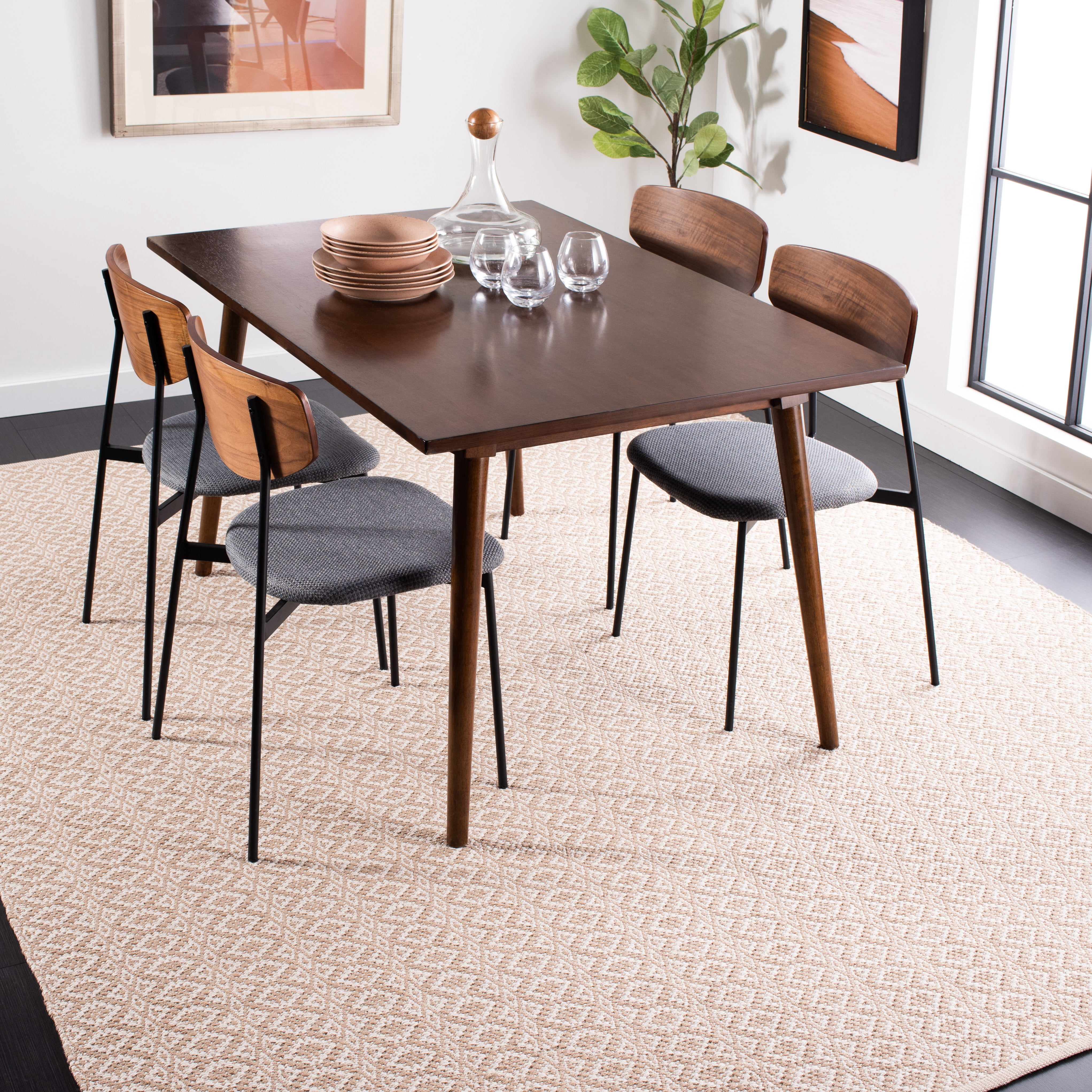 Safavieh Montauk Corrine Geometric Cotton Area Rug, Ivory/Beige, 11' x 15'