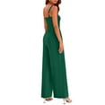 thumbnail image 7 of RQYYD Women's Casual Loose Overalls Jumpsuits One Piece Sleeveless Printed Wide Leg Long Pant Rompers With Pockets, 7 of 7