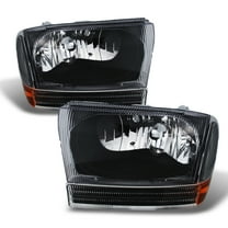 AKKON - Headlight For 99-04 Ford Excursion F250 F350 F450 F550 Superduty [OE Style] Black Housing Pair