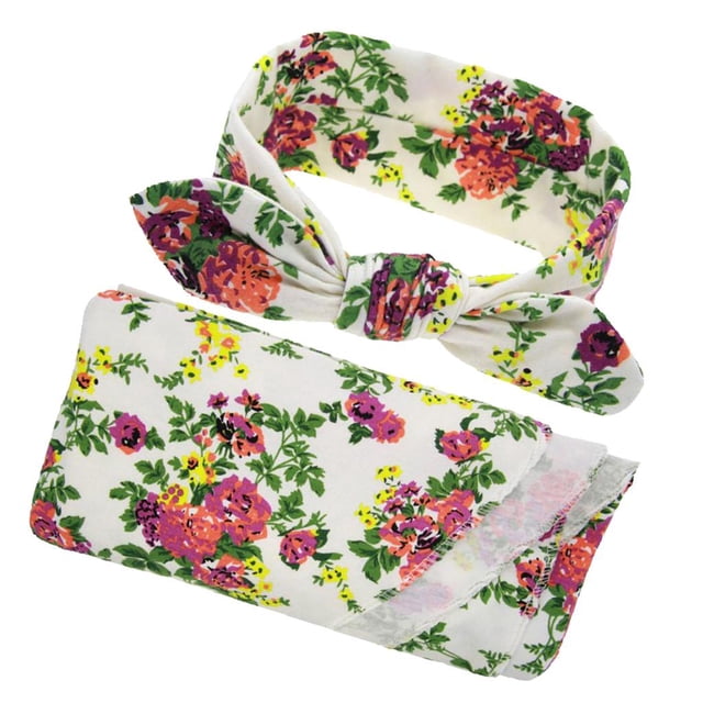 Conjuntos De Accesorios De Fotos Para Bebés Recién Nacidos Diadema De Conejo Boho + Decoración De Envoltura Para Bebés - Blanco Sunnimix Recién nacidos apoyos de la foto