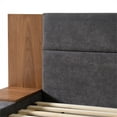 thumbnail image 6 of Modrest Jagger 87x96" Modern Veneer & Fabric Queen Bed in Dark Gray/Walnut, 6 of 8