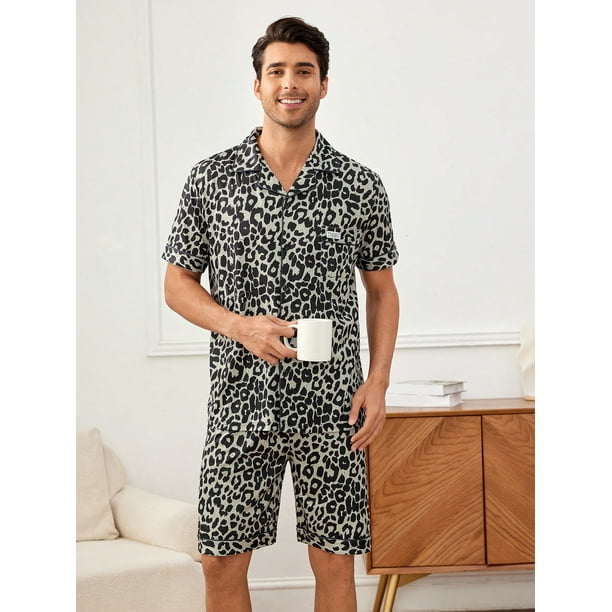 Mens leopard print pyjamas hotsell