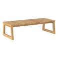 thumbnail image 1 of Modern Solid Wood Outdoor Slat-Top Coffee Table - Natural, 1 of 6