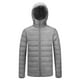 thumbnail image 5 of Chaqueta de invierno acolchada de plumón para hombre, chaqueta acolchada Casual para proteger de nieve cálida con capucha chaqueta de - L, Gris BLESIY Chaqueta de plumón con capucha ligera, 5 of 8