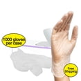 thumbnail image 1 of Vinyl Gloves, Large, Clear, Powder Free, 1000/Case, 1 of 2