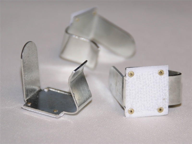 BalsaCircle 12 pcs 1.5" Metal Table Skirt Clips with Velcro Wedding