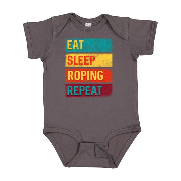 Inktastic Calf Roping Rodeo Eat Sleep Roping Repeat Boys or Girls Baby Bodysuit