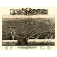 thumbnail image 2 of Wellge 18x15 Gold Ornate Wood Framed with Double Matting Museum Art Print Titled - Kalamazoo Michigan - Wellge 1883, 2 of 4
