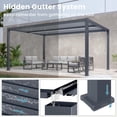 thumbnail image 5 of Superjoe 12'x16' Adjustable Louvered Pergola, Heavy-Duty Aluminum Outdoor Pergola, Metal Hardtop Pergola with Adjustable Roof for Patio, Deck, Garden, Yard, Grey, 5 of 9