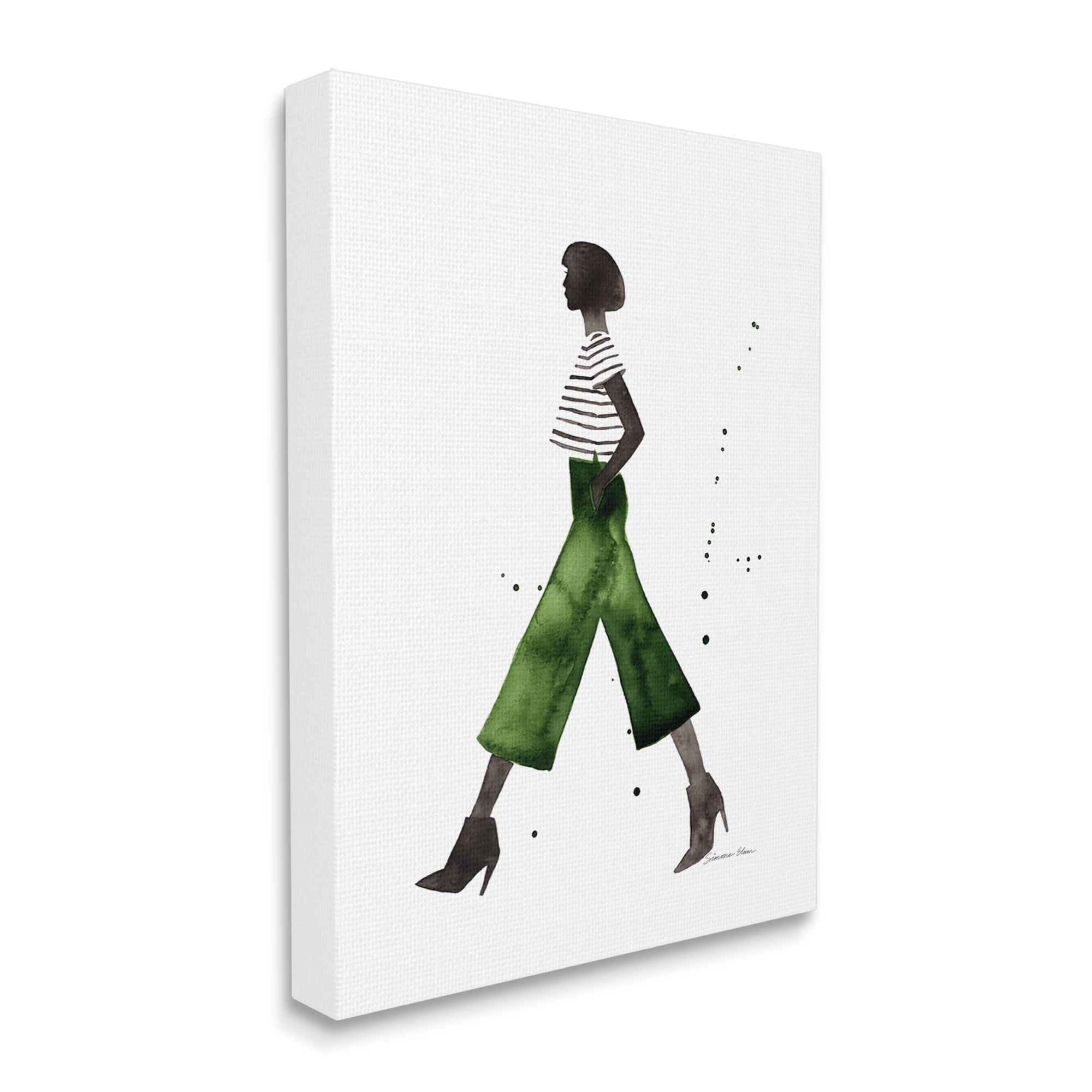 Stupell Industries Casual Fashion Girl Beauty & Fashion Painting Gallery Wrapped Canvas Print Wall Art, 36 x 48