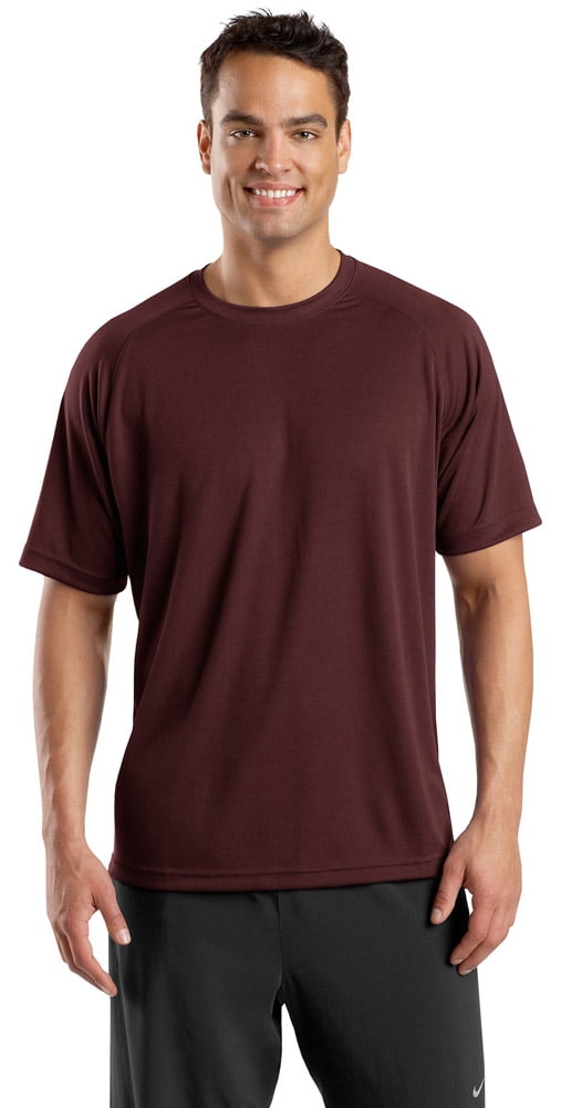 SportTek SportTek T473 Short Slv Mens Dry Zone TShirt Maroon