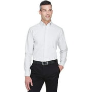 A Product of UltraClub Mens Classic Wrinkle-Resistant Long-Sleeve Oxford -Bulk White