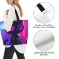 thumbnail image 3 of Balery Neon Toy Cat Reflections Bolsa Tote Estilo Estético con Cremalleras, Bolsa de Hombro, Bolsa de Compras Grande y Plegable, 3 of 8