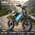 thumbnail image 3 of ASKGO GT50 Electric Bike for Adult,2500W Peak 65Miles Electric Mountain Bike,48V 25AH Off-road E Bike,37MPH Electric Motorcycle,20*4" Fat Tire,LED Headlights & Brake lights,Snow/Beach UL2849, 3 of 13