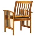 thumbnail image 5 of vidaXL Patio Dining Chairs Outdoor Patio Chair with Cushions Solid Wood Acacia, 5 of 8