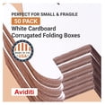 thumbnail image 3 of GolySw White Corrugated Cardboard Mailing Boxes, 9" x 5" x 3" (Pack of 50) Crush-Proof Mailers, Small Cardboard Boxes for Shipping, Packing, Moving, and Storage, 3 of 5