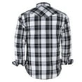 thumbnail image 2 of Coevals Club Mens Pearl Snap Plaid Western Cowboy Button Up Long Sleeve Shirts White Black Blue 16 Small, 2 of 7