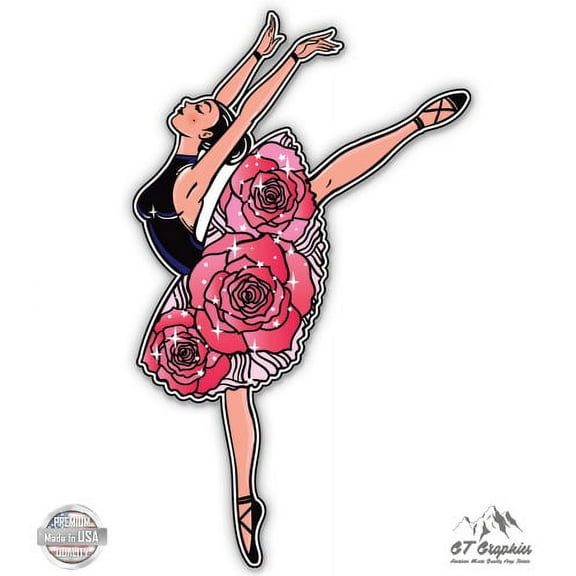 Ballerina - 3" Vinyl Sticker - For Car Laptop I-Pad Phone Helmet Hard Hat - Waterproof Decal