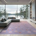 thumbnail image 2 of ODIKA 6'x9' Washable Area Rug Non-Slip, Chair-Friendly, Pink Motif Ombre Gradient Watercolor Motifs Confetti Dots Large Flowing Dynamic for Dining Room, Under Table, Office Décor, 2 of 7