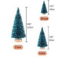 thumbnail image 2 of ziyahi Christmas Mini Tree Home Office Hotel Tabletop Tree Decor Holiday Desktop Ornament, 28 Pcs/set, Blue Green, 2 of 5