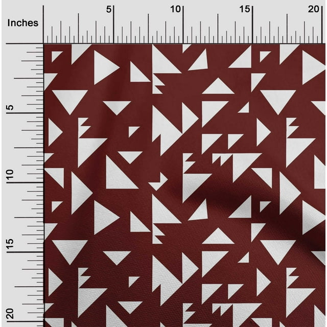 oneOone Coton Soie Tissu Triangle Géométrique Imprimé par Yard 42 Pouces de Large