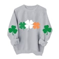 thumbnail image 1 of Tauxra Chandail de la Saint-Patrick pour Femmes à Manches Longues, Col Rond, Coupe Ample, Blouse Tunique Décontractée, 1 of 6