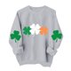 thumbnail image 1 of Suéteres de Manga Larga de Mujer con Cuello Redondo Impreso Suelto Casual para la Fiesta Del Día de San Patricio Y el Uso Diario, 1 of 6