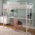 thumbnail image 5 of Pemberly Row Contemporary Metal Twin Loft Bed with Desk in Blue, 5 of 7