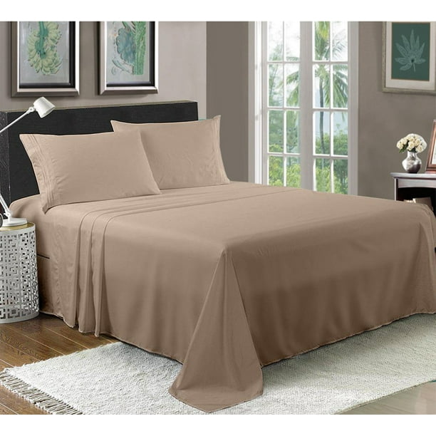 6 Piece Derived Rayon Bamboo Sheets,Bamboo Sheet SetDeep Pockets,Moisture Wicking, Softer Than