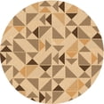 thumbnail image 1 of Ahgly Tapis Rond Lavable en Machine Intérieur Transitionnel Rouge, 8 Pieds Rond, 1 of 7