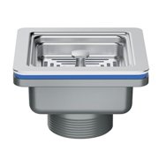 110mm Kitchen Sink Square Drain Stainless Steel Filter Drainer Lifting drain