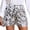 Z282Silver, variant on Women's Contrast Sequin Elastic Waist Sparkly Party Mini Shorts Gold M