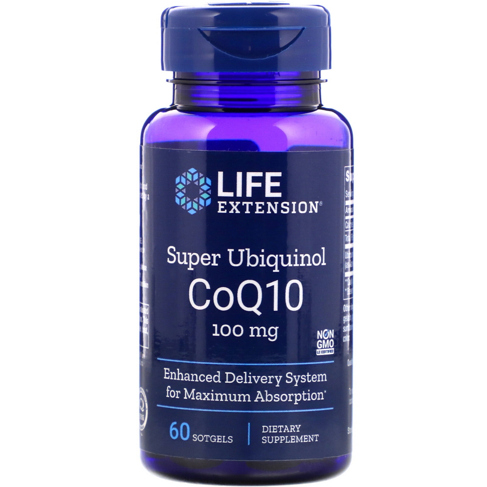 Life Extension Super Ubiquinol CoQ10 Softgels, 100mg, 60 Ct Life Extension Super Ubiquinol CoQ10 Softgels, 100mg, 60 Ct