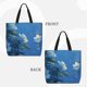 thumbnail image 2 of Disketp Hibiscus Flowers Calm Water Bolsa Tote de Lona para Mujer, Bolso de Hombro y Cruzado con Cierre de Cremallera, 2 of 7