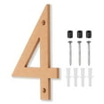 thumbnail image 1 of Uxcell Gold House Number, House Address Numbers Sign Large Floating Number 4, 1 of 6