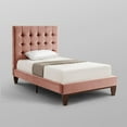 thumbnail image 4 of HomeRoots Blush Solid Wood Full Tufted Upholstered Velvet Bed, 4 of 10