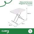 thumbnail image 4 of Mesa Plegable CUOS75 Ajustable a 3 Alturas para Servicio, 4 of 5