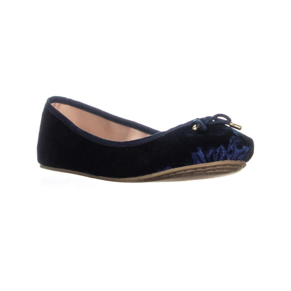 velvet ballerina flats