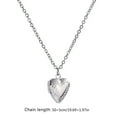 thumbnail image 4 of AOOOWER Women Fashion Dangle Heart Pendant Single-layer Silver Charming Necklace Jewelry, 4 of 9