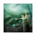 thumbnail image 1 of Mermaid Decorative Satin Napkins Set of 4, Computer Graphics of Mermaid Underwater Life Picture Dreamlike Design, Square Fabric Party & Dinner Napkin, 12", Jade Green Teal Ivory, by Ambesonne, 1 of 2